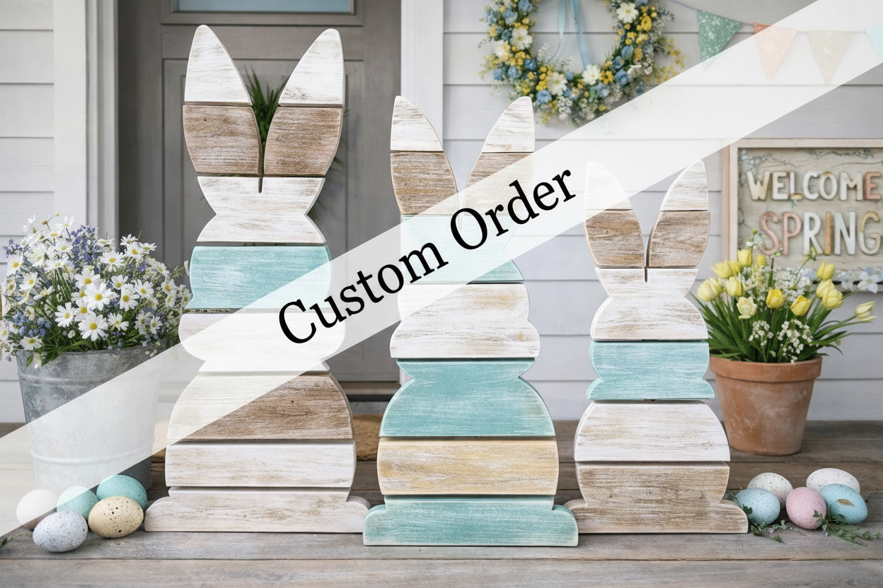 Custom Order- Teal, Brown, White