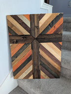 Rustic Cross Mosaic Wall Art