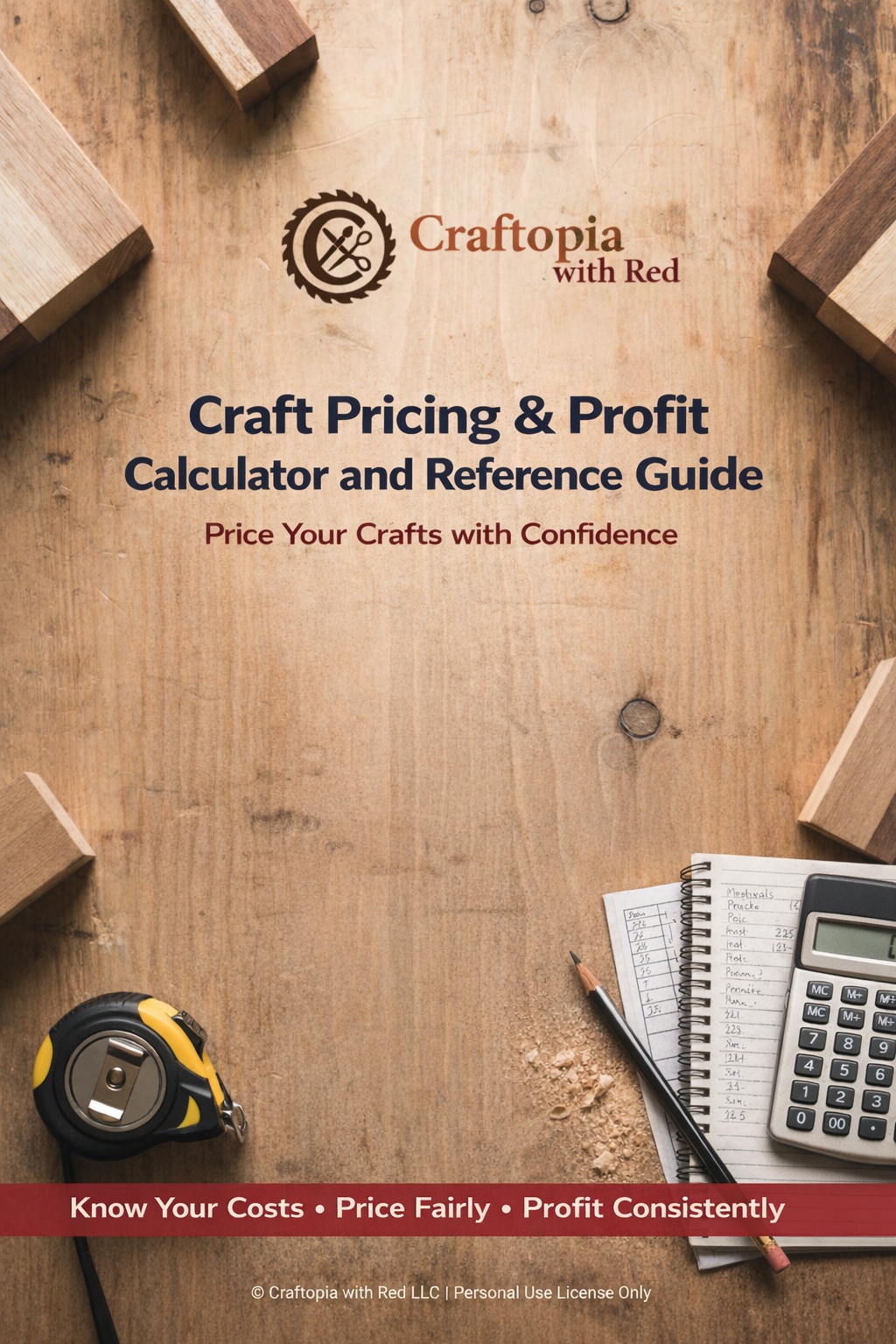 Craft Pricing & Profit Calculator + Reference Guide (PDF + Excel) (Digital Download)