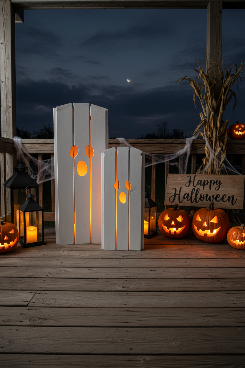 Ghost Luminaries Halloween Porch Night
