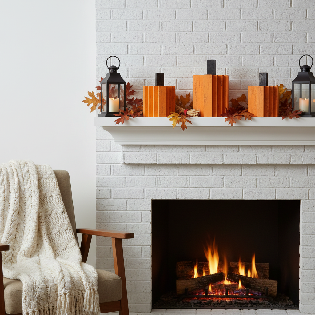 Pumpkin Trio on Mantle
