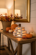 White Octo-Pumpkin Lantern entryway lifestyle